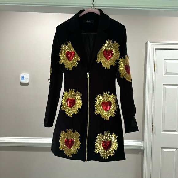 Akira Glistenin in Gold Blazer Dress - Picture 2 of 5